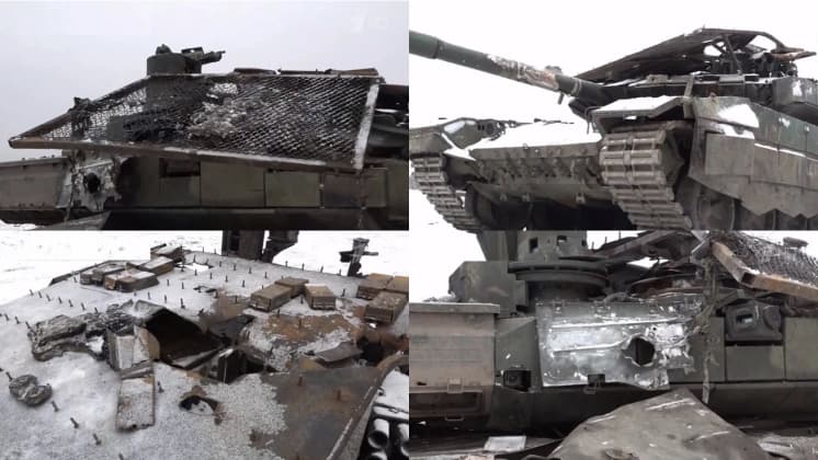 Поврежденный, но боеготовный Т-90М «Прорыв»