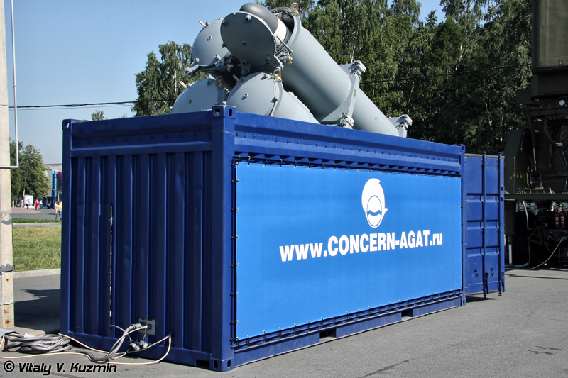 Контейнерный комплекс ракетного оружия Club-K с противокорабельными ракетами Х-35УЭ, размещённый в 20-футовом ISO-контейнере&nbsp;