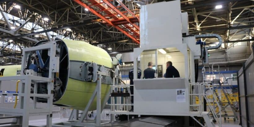 Разделка отверстий на ПКО МС-21 в цехе № 246 ИАЗ