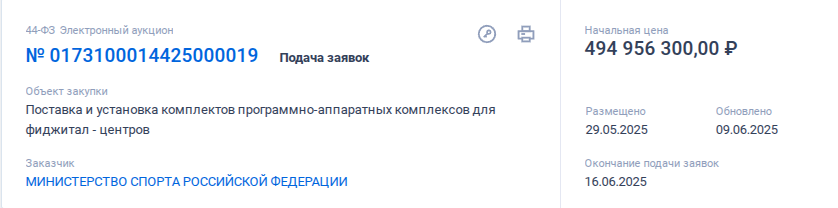 Информация о закупке