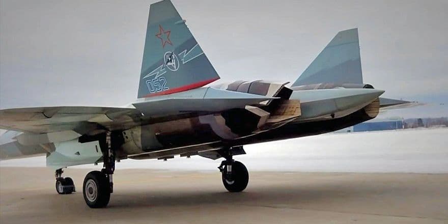 Su-57 fighter with AL-51F1 engine