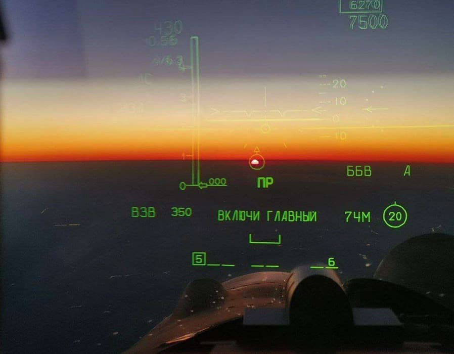 Вид из кабины Су-35С