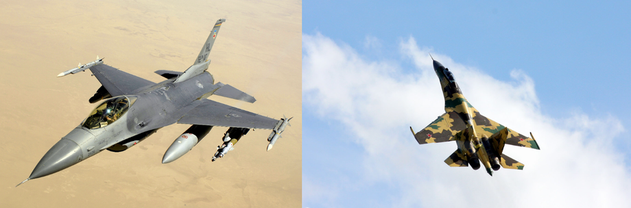 F-16 and Su-35S