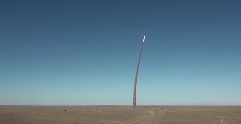 Launch of the missile of the "Nudol" ABM system