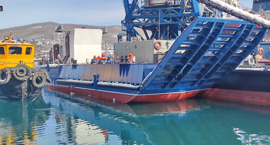 Self-propelled cargo barge of project 20220A