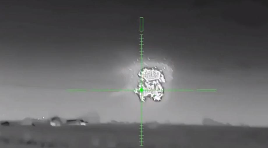 Момент взрыва FPV-дрона