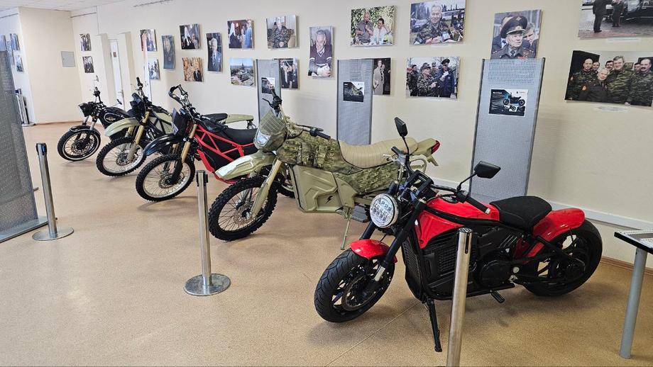 Exhibition of Izh motorcycles produced by Kalashnikov