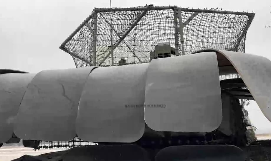Protección "Zar-carpa" en la torreta del tanque