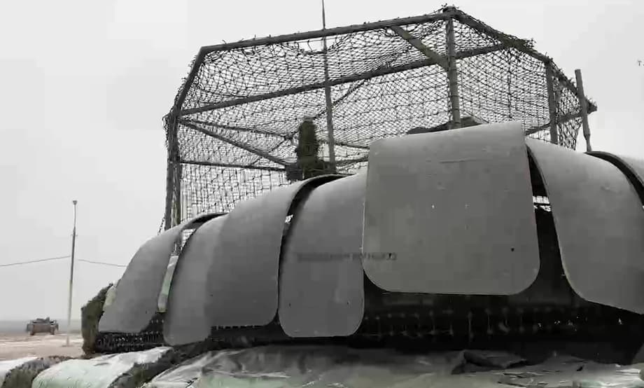 Protección "Zar-carpa" en la torreta del tanque