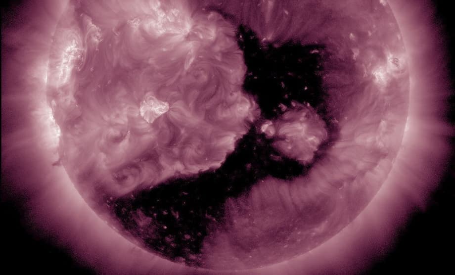 Agujero coronal en el Sol