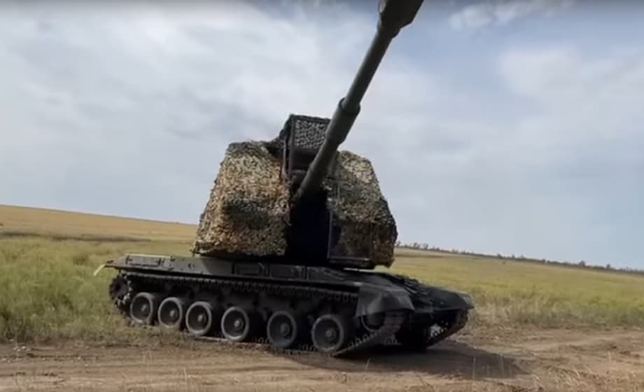 Cañón autopropulsado "Msta-SM" con "Zar-Mangal"