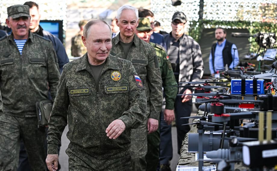 Putin en el campo de pruebas de «Mulino»