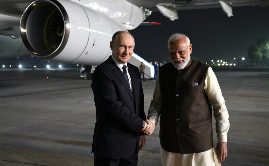 Vladimir Putin and Indian Prime Minister Narendra Modi