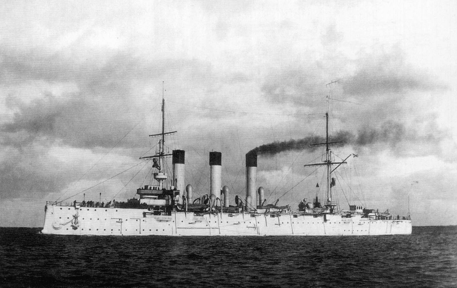 Крейсер «Аврора» на испытаниях 14 июня 1903 года