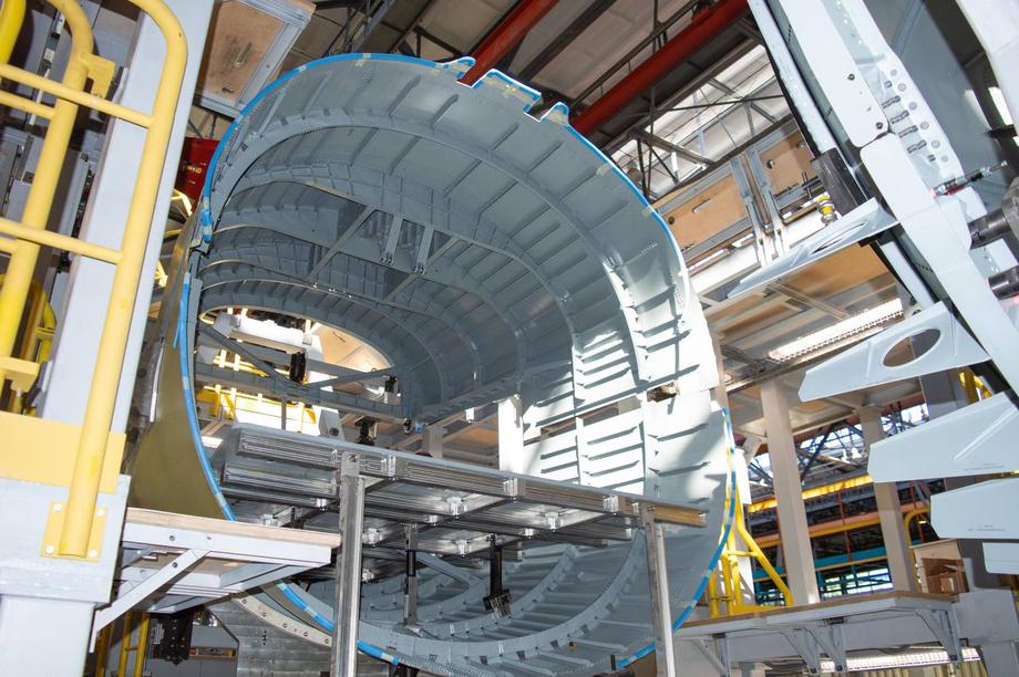 Keel beam bay of the MC-21-310 aircraft&nbsp;