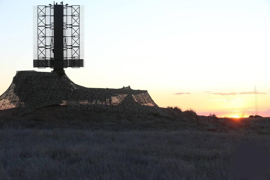 Deployed radar station in the Astrakhan region