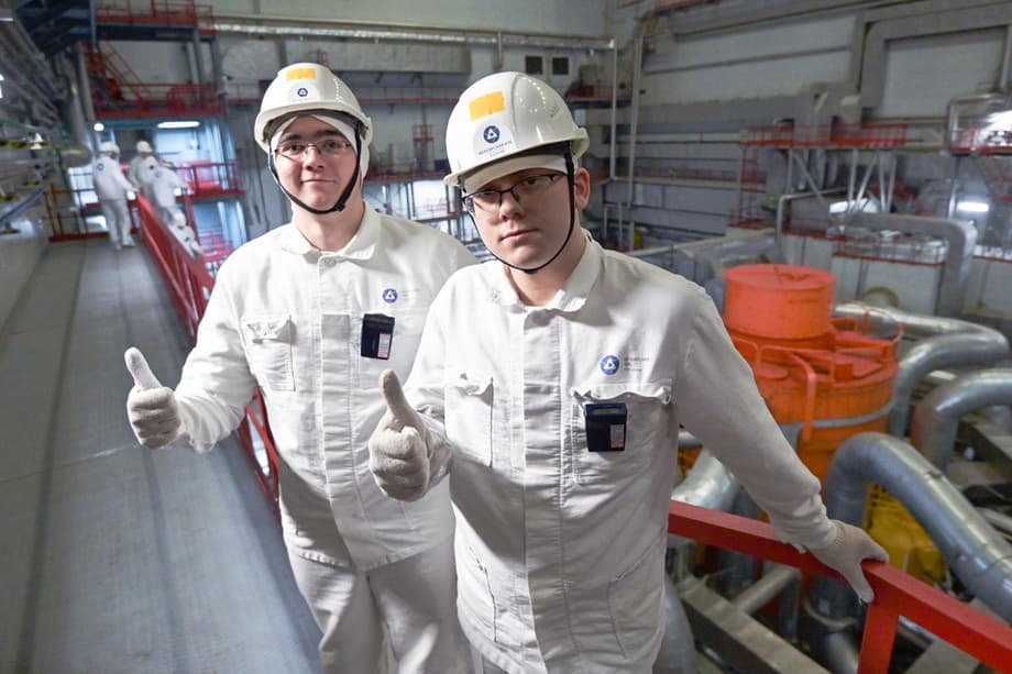 Empleados de la central nuclear de Beloyarsk