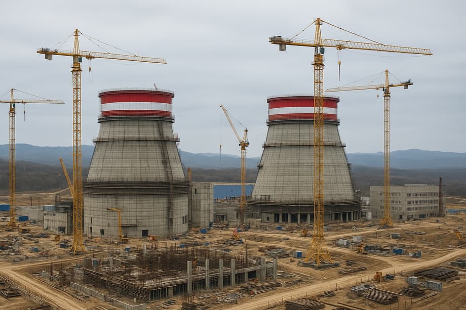 Central nuclear de Primorie en la representación de la IA