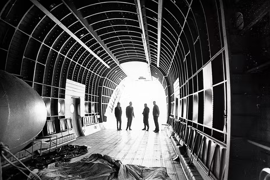 Cargo compartment of the V-12 helicopter