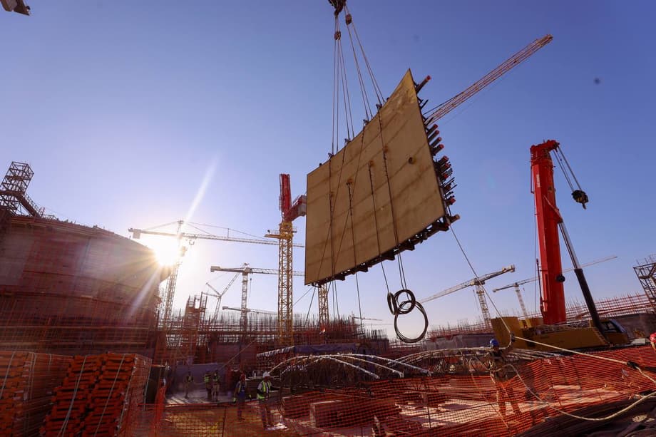 Sitio de construcción de la central nuclear "El Dabaa"