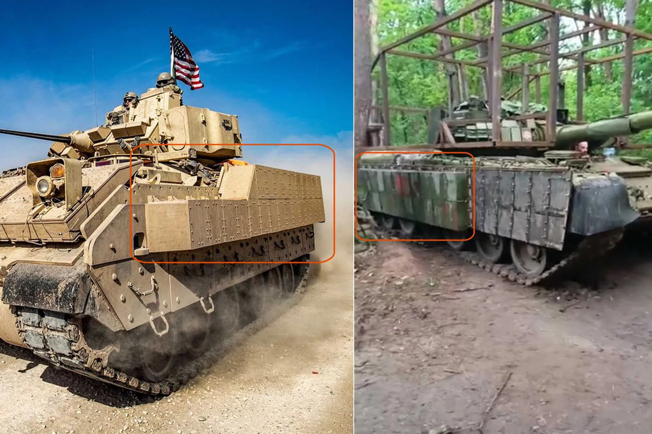 BRAT dynamic protection kit on T-80BV