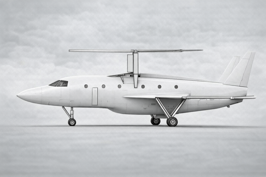 Concepto de avión de pasajeros de despegue y aterrizaje vertical