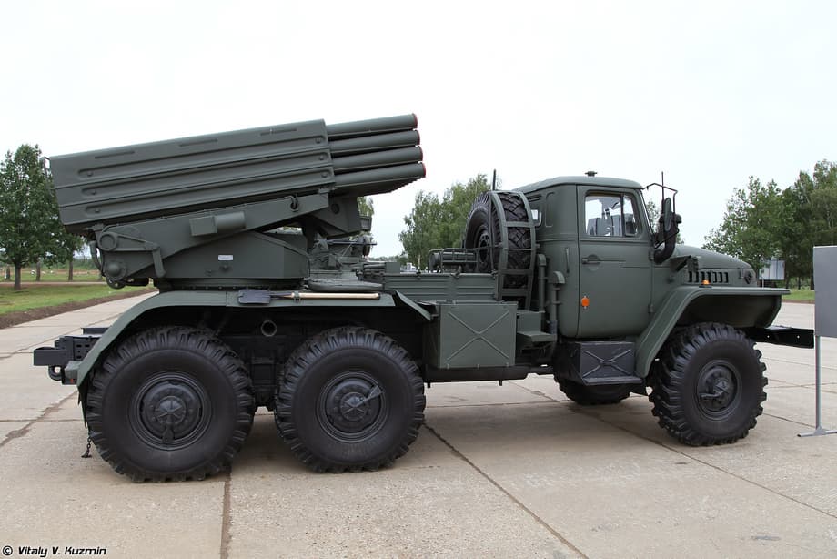 Combat vehicle 2B17-1 from the 9K51M Tornado-G MLRS