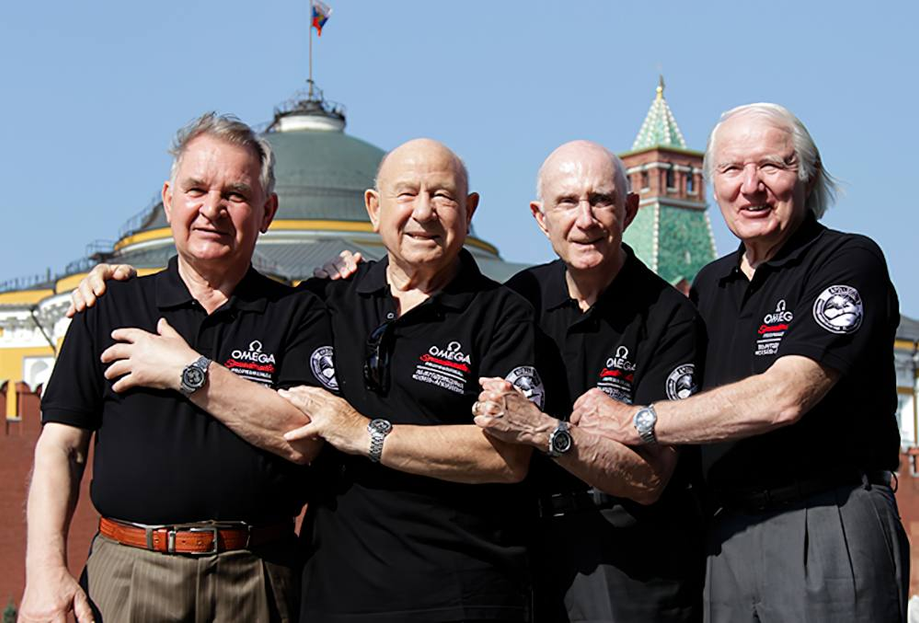 Valery Kubasov, Alexei Leonov, Thomas Stafford, Vance Brand 