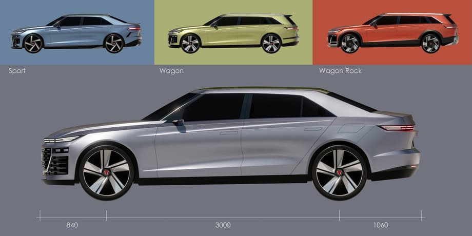 The length of the "Volga" in the sedan body is 4900 mm with a wheelbase of 3000 mm