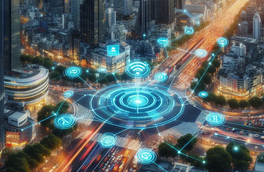 The system uses special sensors to assess the congestion of streets adjacent to the intersection and adjusts the operation of traffic lights