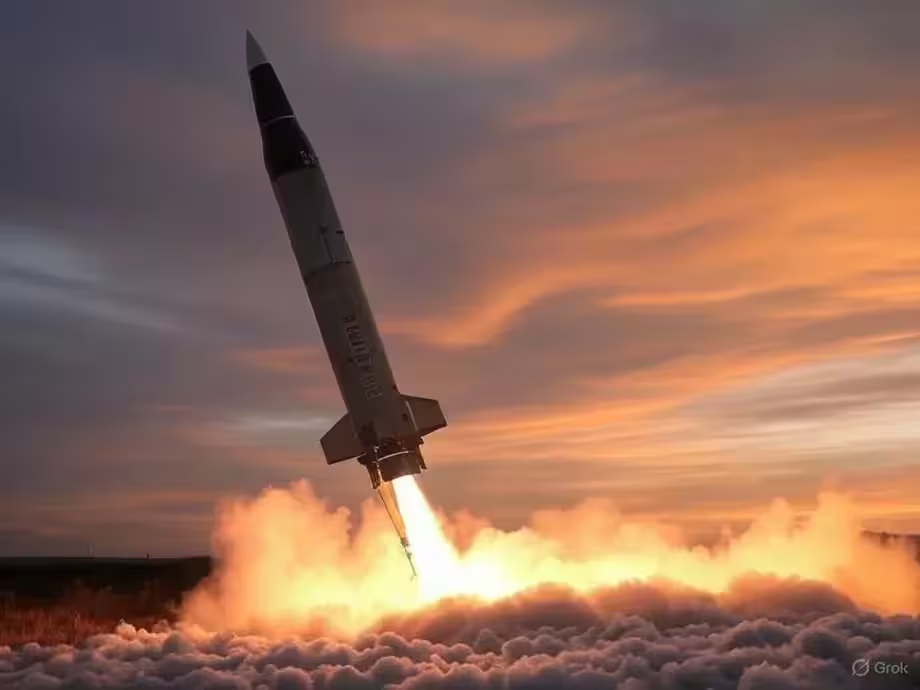 Illustration of the missile's flight