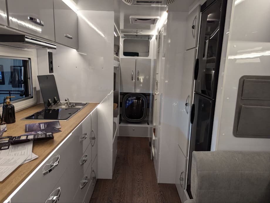 KS66 caravan, interior view