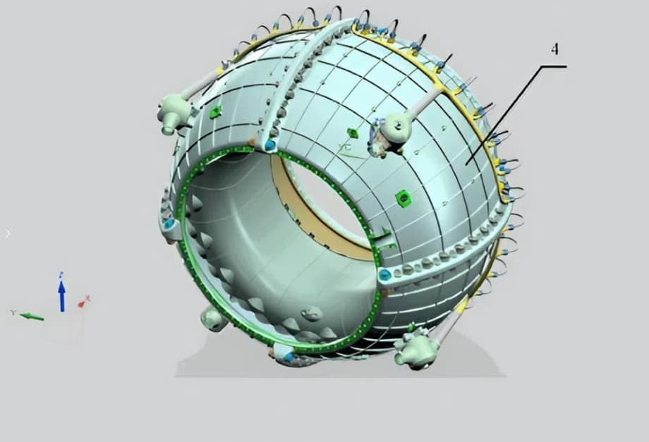 Concept of a spherical combustion chamber of a gas turbine engine