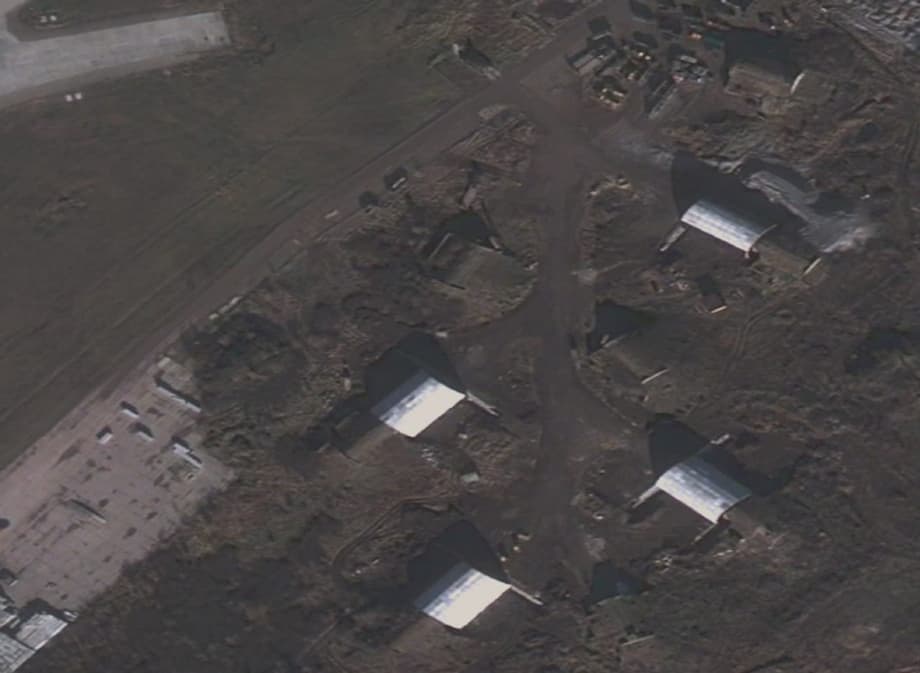Protective hangars at the Russian Aerospace Forces airbase&nbsp;