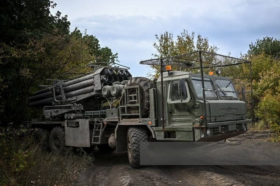 &nbsp;Uragan-1 on the BAZ-69092 Voshchina-1 chassis