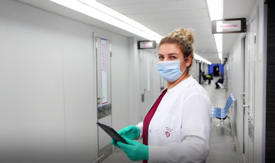 Doctor in a clinic in Moscow