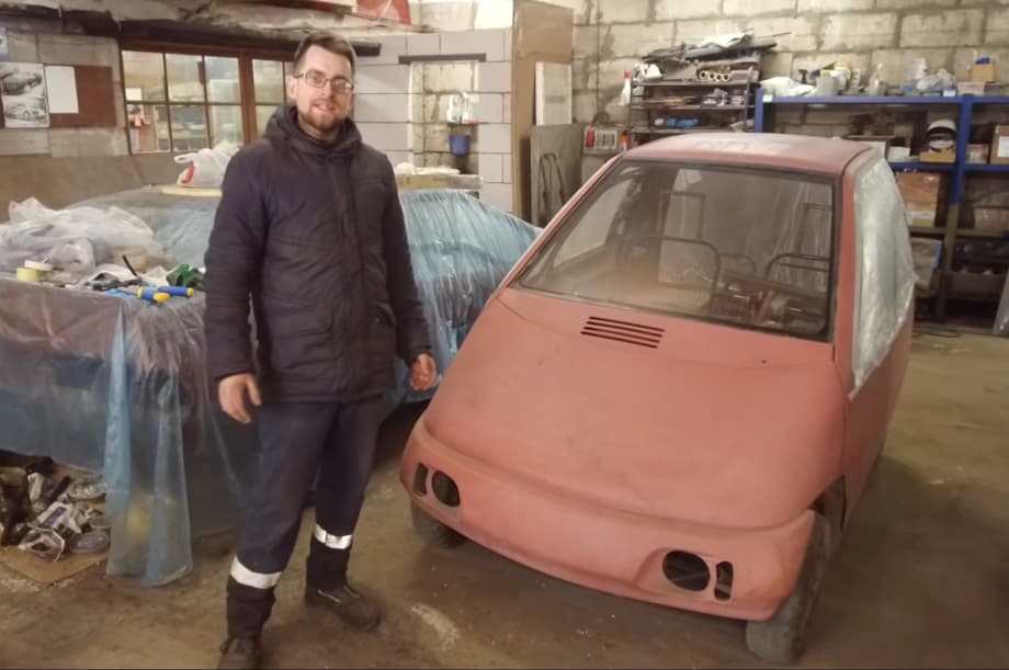 Daniil Khainov in the garage with "Limpopo"