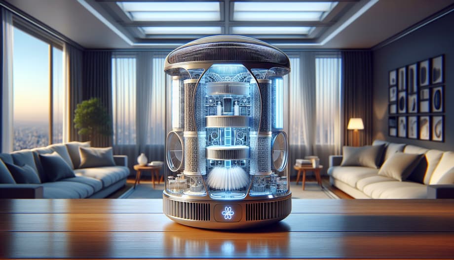 The domestic air purifier destroys 99.97% of pathogenic bacteria and viruses around. And completely silently