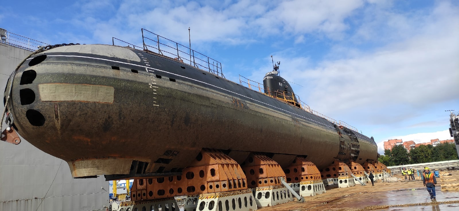 первая атомная подводная лодка К-3 «Ленинский комсомол» на вечной стоянке