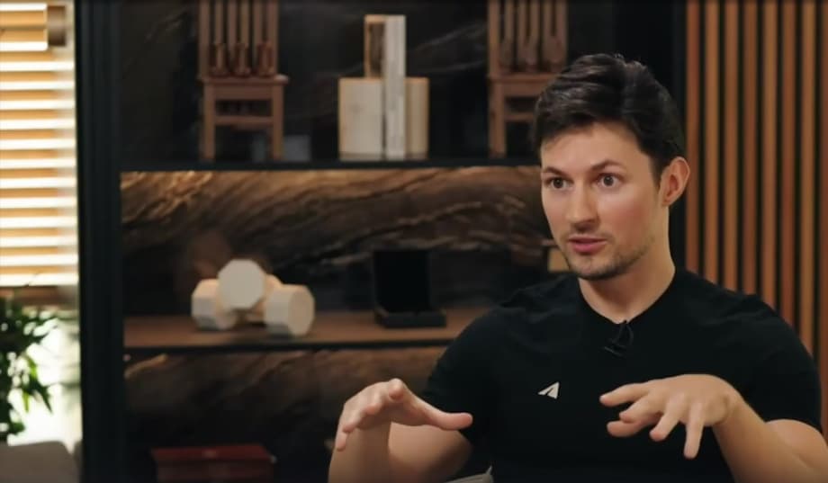 Павел Дуров дает интервью Такеру Карлсону