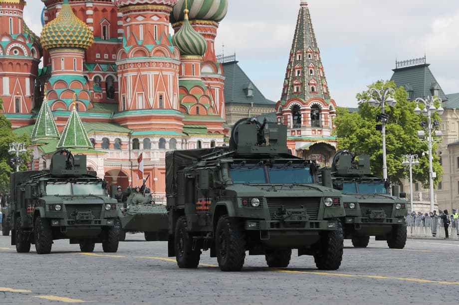 ZA-SpN "Titan" armored vehicles on Red Square in Moscow at the military parade dedicated to the 80th anniversary of Victory in the Great Patriotic War.