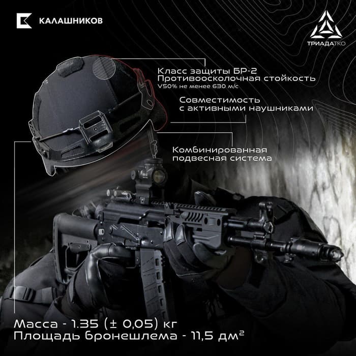 перспективный бронешлем по классу защиты Бр2