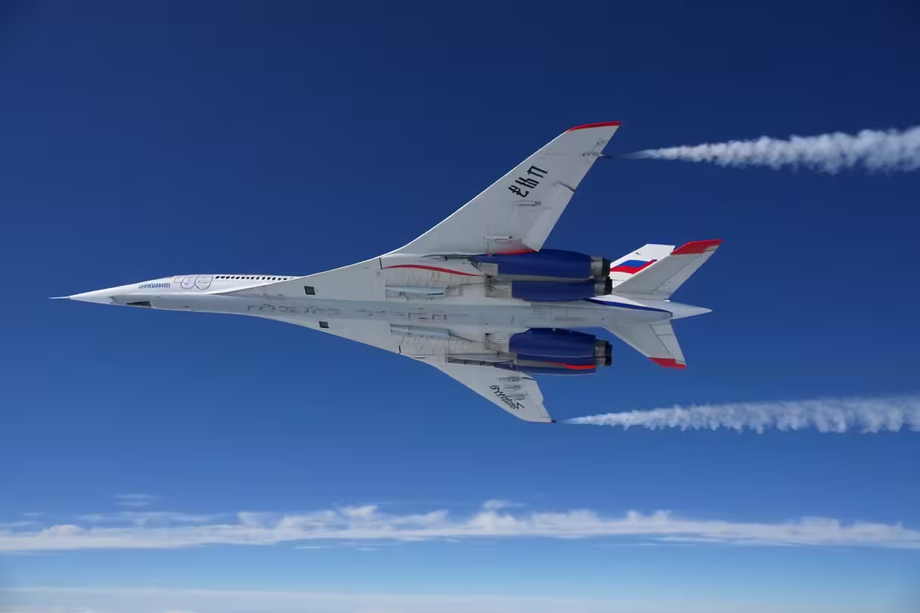 Illustration of a supersonic airliner