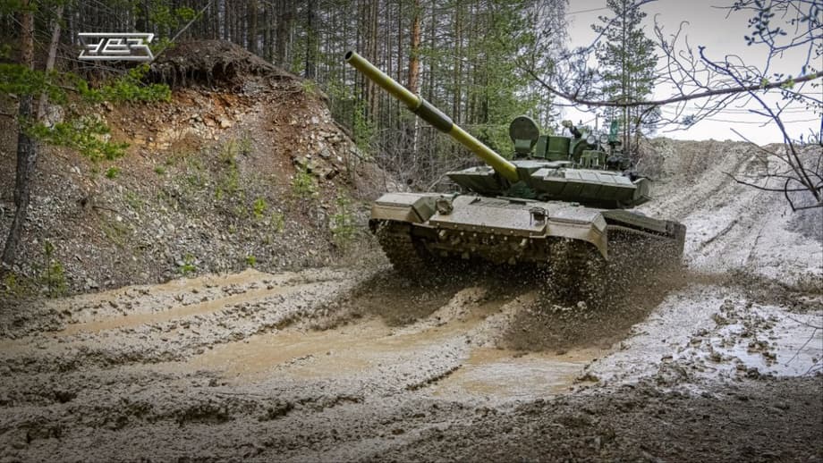 Танк Т-90М на пробеговых испытаниях 