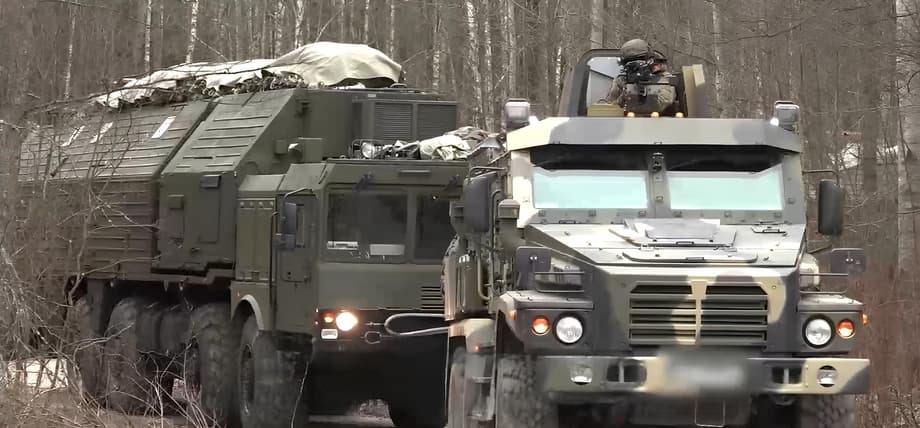 Vehicles from the MRBM "Oreshnik" complex